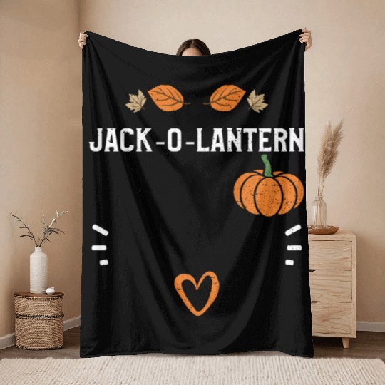Jack-O-Lantern - Pumpkin Throw Blankets
