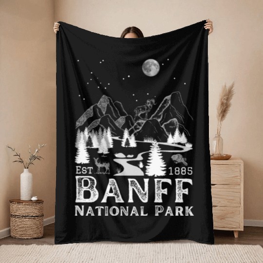 Banff National Park 1885 Throw Blankets