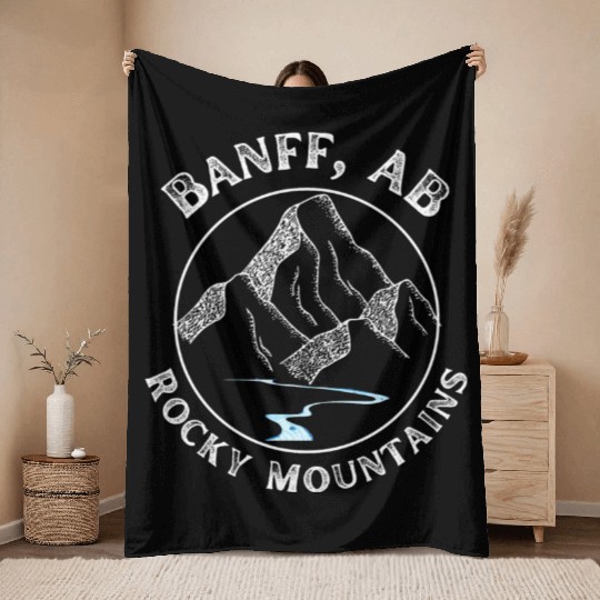 Banff Alberta Rocky Mountains Throw Blankets