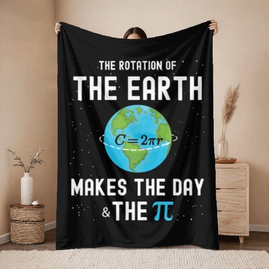 Earth day and Pi day gift for math teachers 2023 Throw Blankets