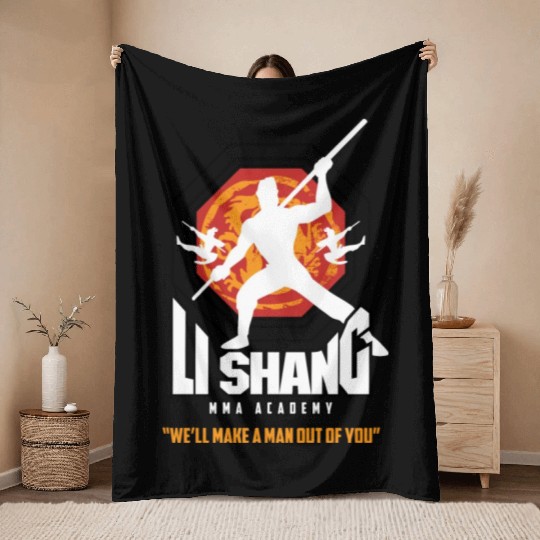 Li Shang MMA Academy Throw Blankets