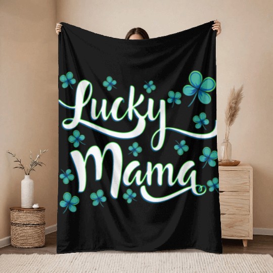 Lucky Mama St. Patrick's Day Mom Throw Blankets