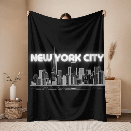 New York City Throw Blankets NYC Skyline City Lovers Throw Blankets