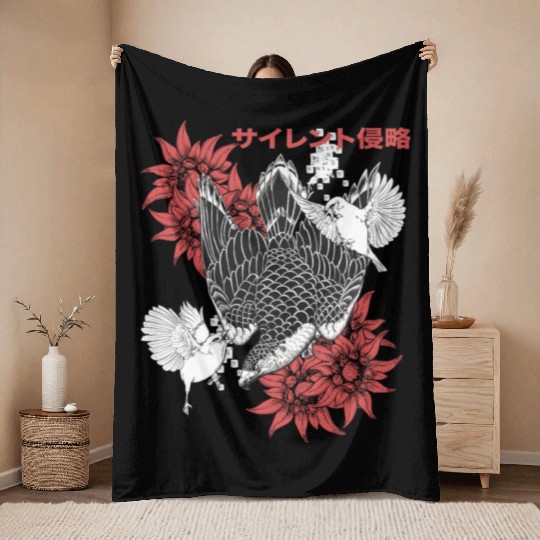 Birds Of Prey Falcon Throw Blankets