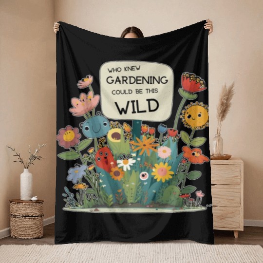 Gardening Gone Wild - A Wildflower Garden Design Throw Blankets
