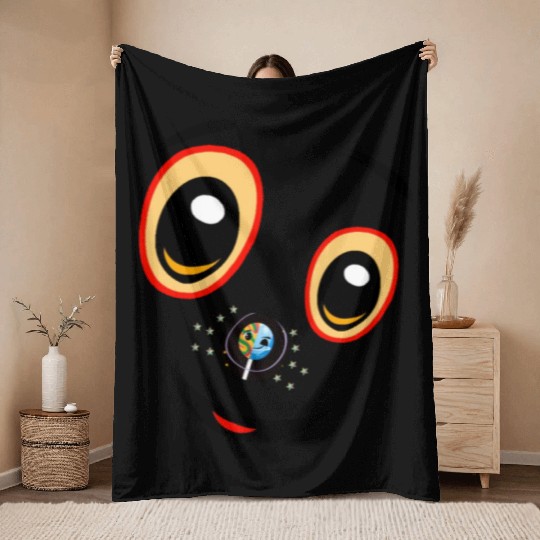 Puppy Astro Pop Throw Blankets