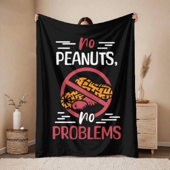 No Peanuts No Problems Peanut Allergic Throw Blankets