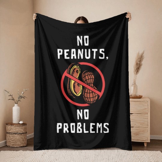 No Peanuts No Problems Peanut Allergic Throw Blankets