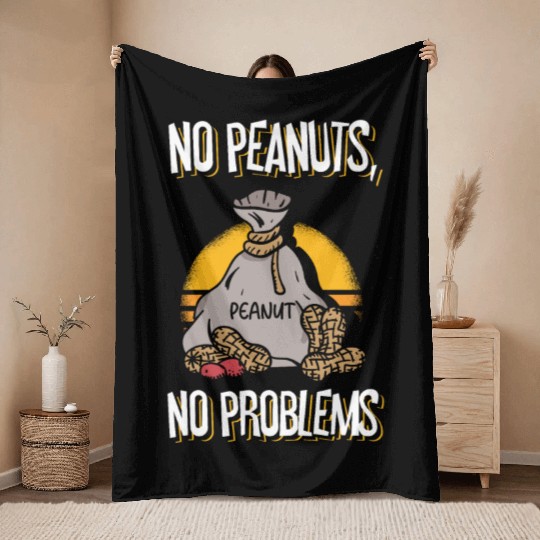 No Peanuts No Problems Peanut Allergic Throw Blankets