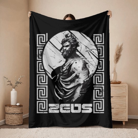 Zeus God Of Thunder Mythology Greek Gods Throw Blankets