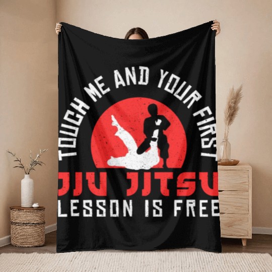 Brazilian Jiu Jitsu MMA Bjj Hugger Throw Blankets