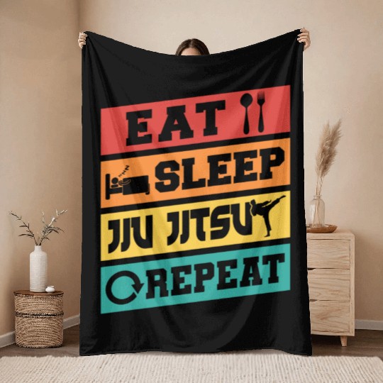 Brazilian Jiu Jitsu MMA Bjj Hugger Throw Blankets