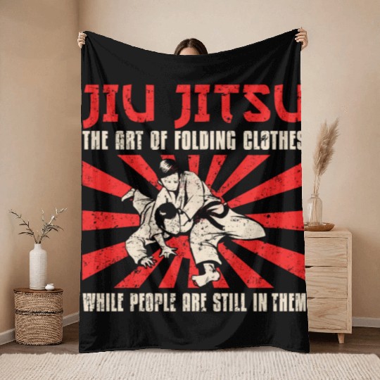 Brazilian Jiu Jitsu MMA Bjj Hugger Throw Blankets