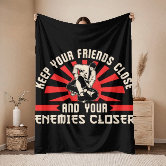 Brazilian Jiu Jitsu MMA Bjj Hugger Throw Blankets