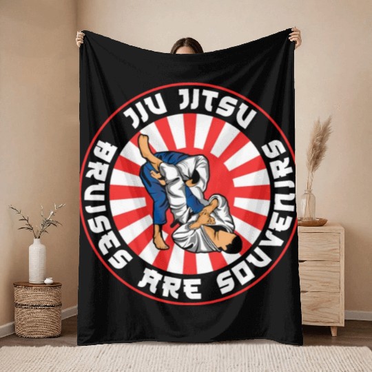 Brazilian Jiu Jitsu MMA Bjj Hugger Throw Blankets