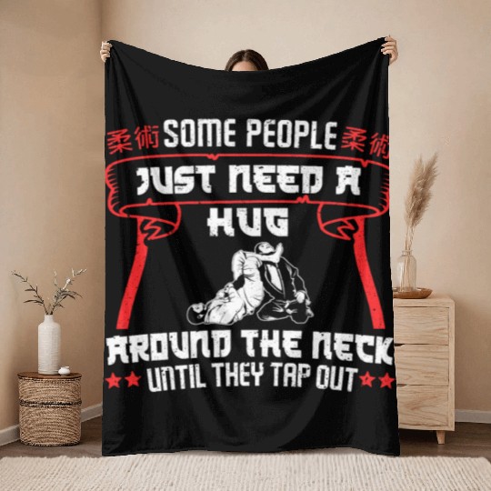 Brazilian Jiu Jitsu MMA Bjj Hugger Throw Blankets