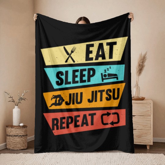 Brazilian Jiu Jitsu MMA Bjj Hugger Throw Blankets