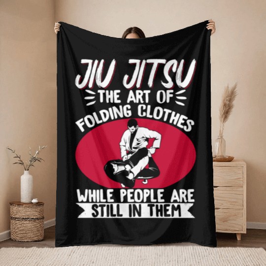 Brazilian Jiu Jitsu MMA Bjj Hugger Throw Blankets