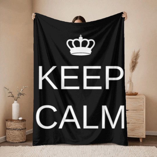 Keep Calm Meme Humor Throw Blankets