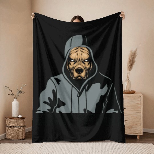 Dog Throw Blankets | Dog Throw Blankets | ANGRY PITBULL