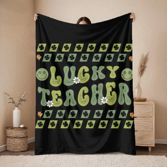 Lucky Teacher Saint Paddys St Patricks Day | Cool Throw Blankets