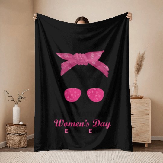 International Women's Day 2023 Embrace Equity Throw Blankets
