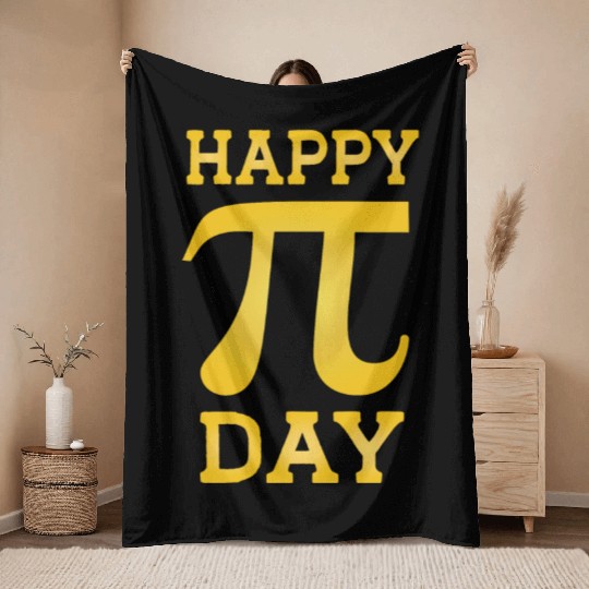 Happy Pi Day Throw Blankets
