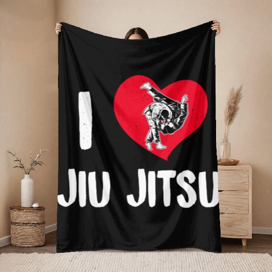 Brazilian Jiu Jitsu MMA Bjj Hugger Throw Blankets