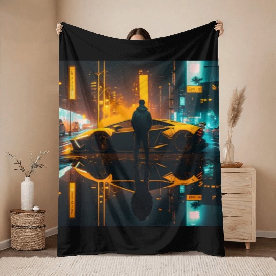 Cool car design Throw Blankets