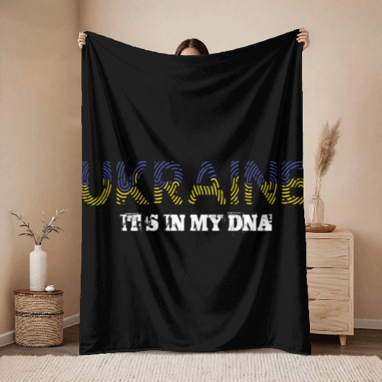 Ukraine Its In My Dna Throw Blankets