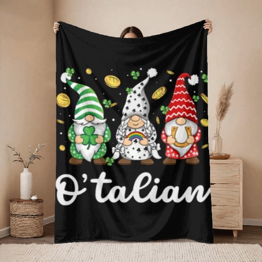 O'talian St. Patrick Italian Pride Italy Flag Throw Blankets