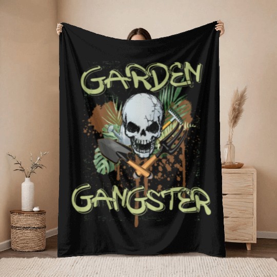 Garden Gangster Throw Blankets Women Garden Gangster Throw Blankets