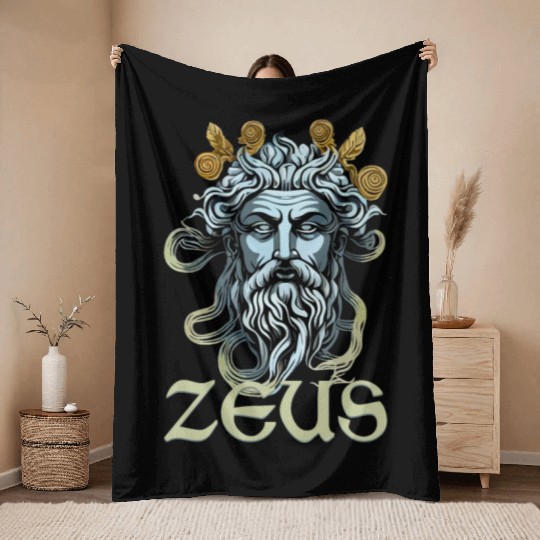 Greek God Zeus Greece Ancient Mythology Throw Blankets