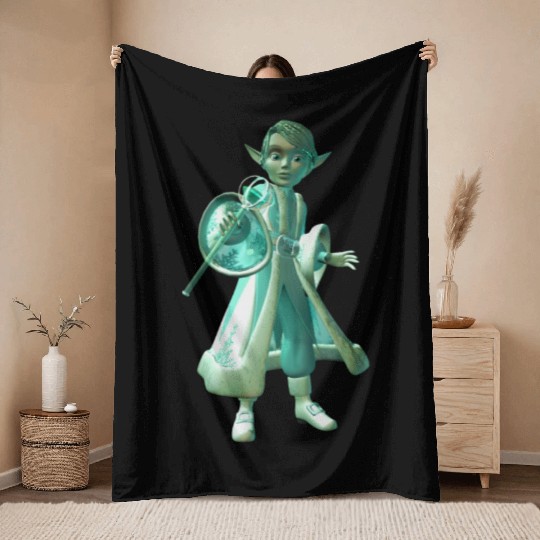 Spring Green Mage Throw Blankets