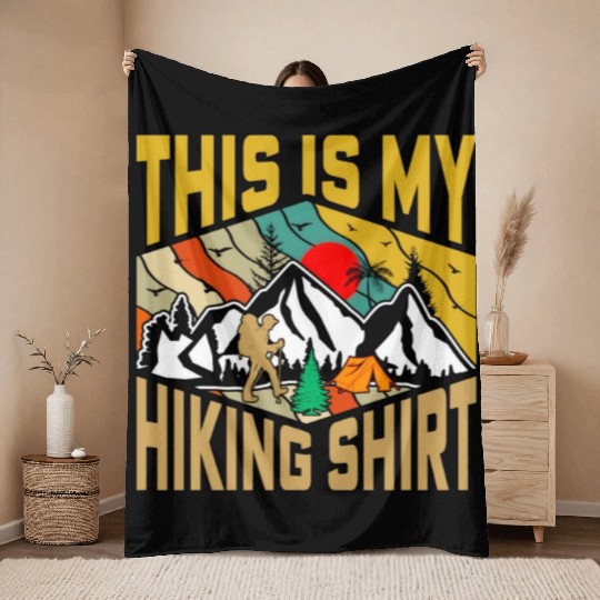 This Is My Hiking Throw Blankets Nature Camping