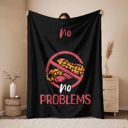 No Peanuts No Problems Peanut Allergic Throw Blankets