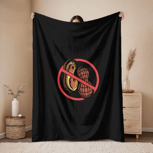 No Peanuts No Problems Peanut Allergic Throw Blankets