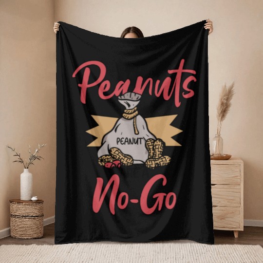 Peanuts Are A No-Go Peanut Allergic Throw Blankets
