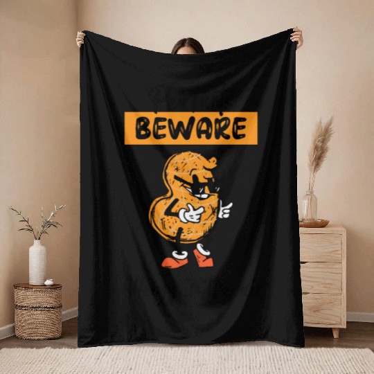 Peanuts Beware Allergy In The Air Peanut Allergic Throw Blankets