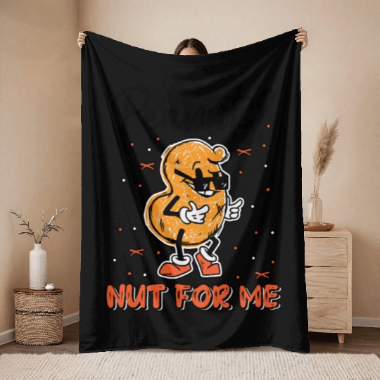 Peanuts? Not For Me Peanut Allergic Peanut Allergy Throw Blankets