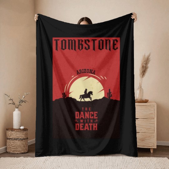 Tombstone Arizonna wild west town Throw Blankets