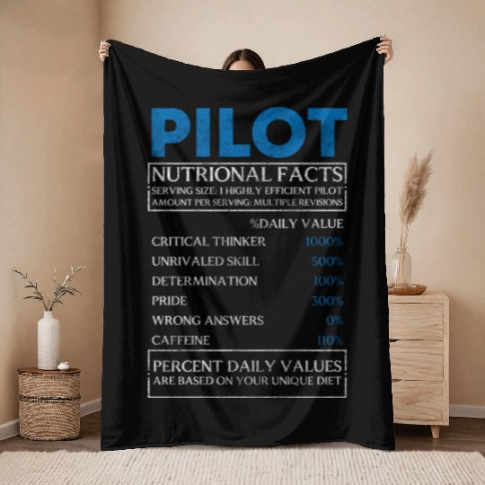 Airplane Aviator Flight School Throw Blankets
