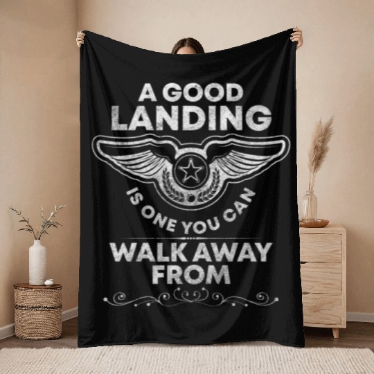 Airplane Work Flight Glider Pilots Throw Blankets