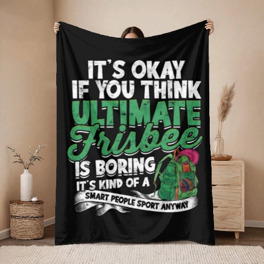 Ultimate Frisbee Importanter Disc Golf Ultimate Throw Blankets