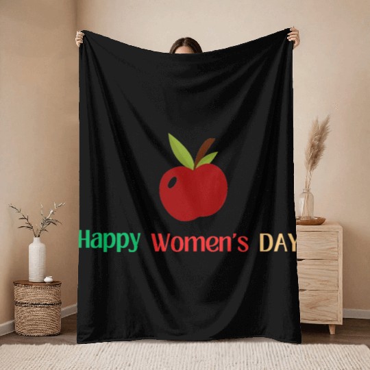 Embrace Equity Happy Women's Day Throw Blankets