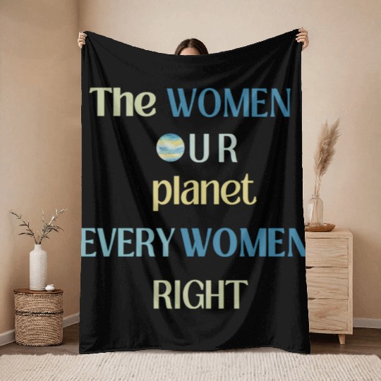 Embrace Equity Happy Women's Day Throw Blankets