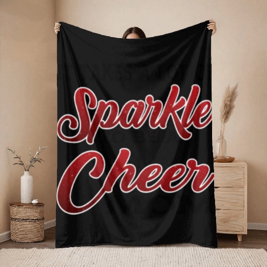 It Takes A Lot Of Sparkle To Be A Cheer Mom 2 Throw Blankets