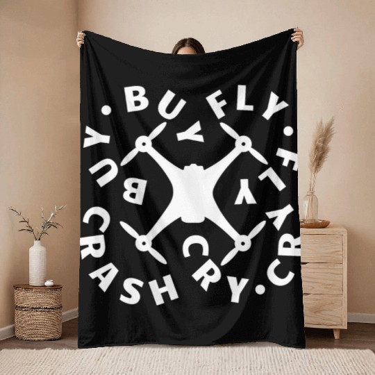 Drone Flying Pilot Buy Fly Crash Cry Camera FPV Throw Blankets