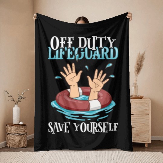 Swimmer Scuba Diving Lifeguard Water Sport Throw Blankets