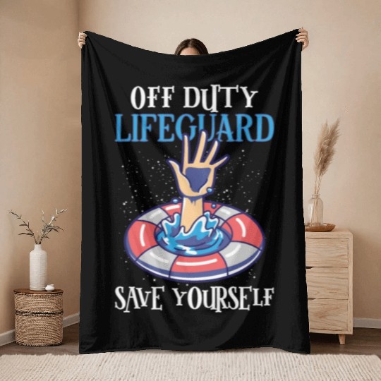 Swimmer Scuba Diving Lifeguard Water Sport Throw Blankets